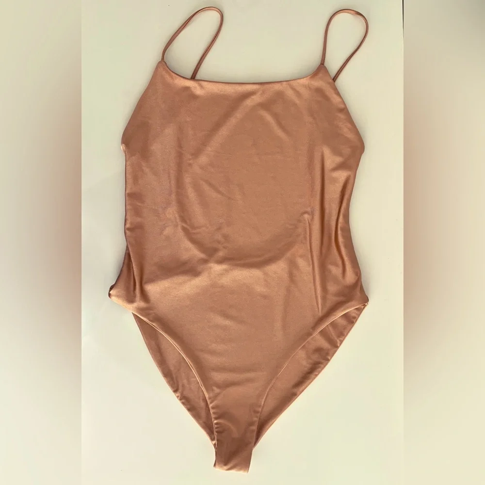 Jade Swim Trophy One Piece Swimsuit in Dulce Sheen